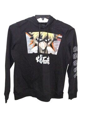 My Hero Academia Bakugo Hoodie Licensed By Funimation Black L Hot Topic